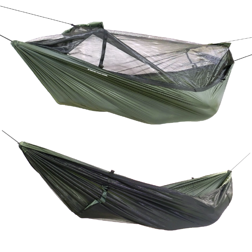 DD Superlight Frontline Hammock featuring lightweight ripstop nylon and a new design, perfect for outdoor adventures. DD Superlight Frontline Hammock featuring lightweight ripstop nylon and a new design, perfect for outdoor adventures.