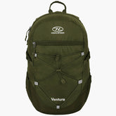 Highlander Venture Backpack 20L in olive green with drawcord system and water-resistant features