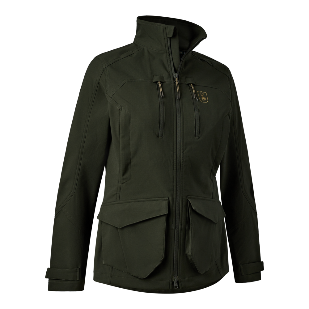Deerhunter Lady Climate Jacket in green, featuring 37.5® Technology, two chest pockets, and adjustable design for comfort. Deerhunter Lady Climate Jacket in green, featuring 37.5® Technology, two chest pockets, and adjustable design for comfort.