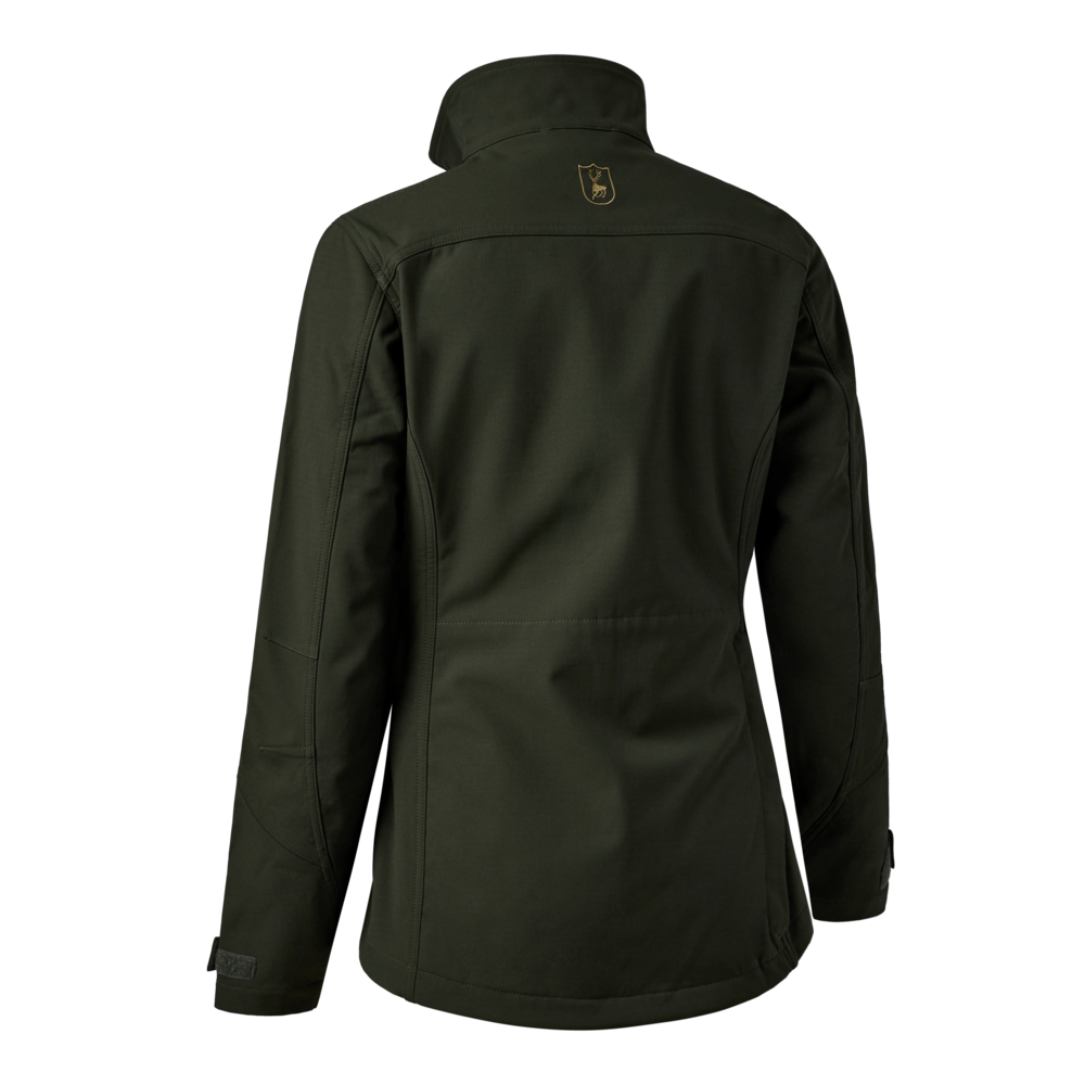 Back view of Deerhunter Lady Climate Jacket featuring 37.5® Technology and stretchable ribstop fabric. Back view of Deerhunter Lady Climate Jacket featuring 37.5® Technology and stretchable ribstop fabric.