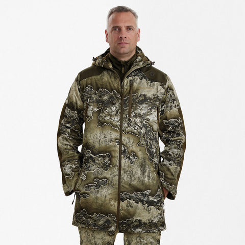 Deerhunter Men's Excape Rain Jacket Realtree Excape Hunting, Jacket on sale at Wylie's Outdoor World UK (Straight Angle View) Deerhunter Men's Excape Rain Jacket Realtree Excape Hunting, Jacket on sale at Wylie's Outdoor World UK (Straight Angle View)