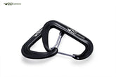 Two DD Hammocks superlight carabiners, sturdy yet lightweight, supporting up to 400kg for versatile outdoor use.