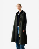 Women's Kambaba Green Harrow Patch Colour Block Long Waxed Jacket