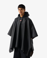 Unisex Black Packable Poncho
