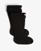 Black Recycled Downpour Fleece Tall Boot Socks