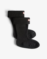 Black Recycled Downpour Fleece Short Boot Socks