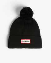 Hunter Boots Unisex Black Skye Pom Pom Beanie