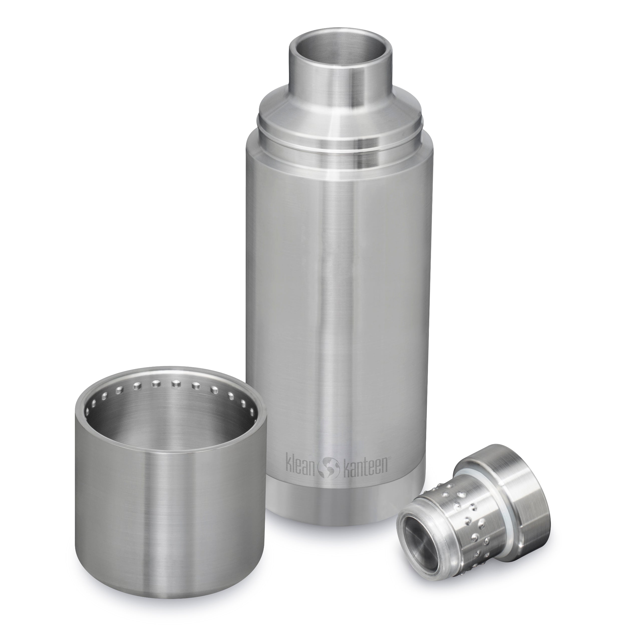 Klean Kanteen TKPro 750ml insulated bottle in brushed stainless steel finish with cup Klean Kanteen TKPro 750ml insulated bottle in brushed stainless steel finish with cup