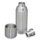 Klean Kanteen TKPro 750ml insulated bottle in brushed stainless steel finish with cup