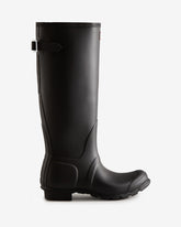 Women's Black Tall Back Adjustable Wellington Boot
