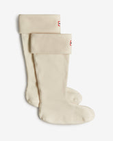 White Recycled Fleece Cuff Tall Boot Socks