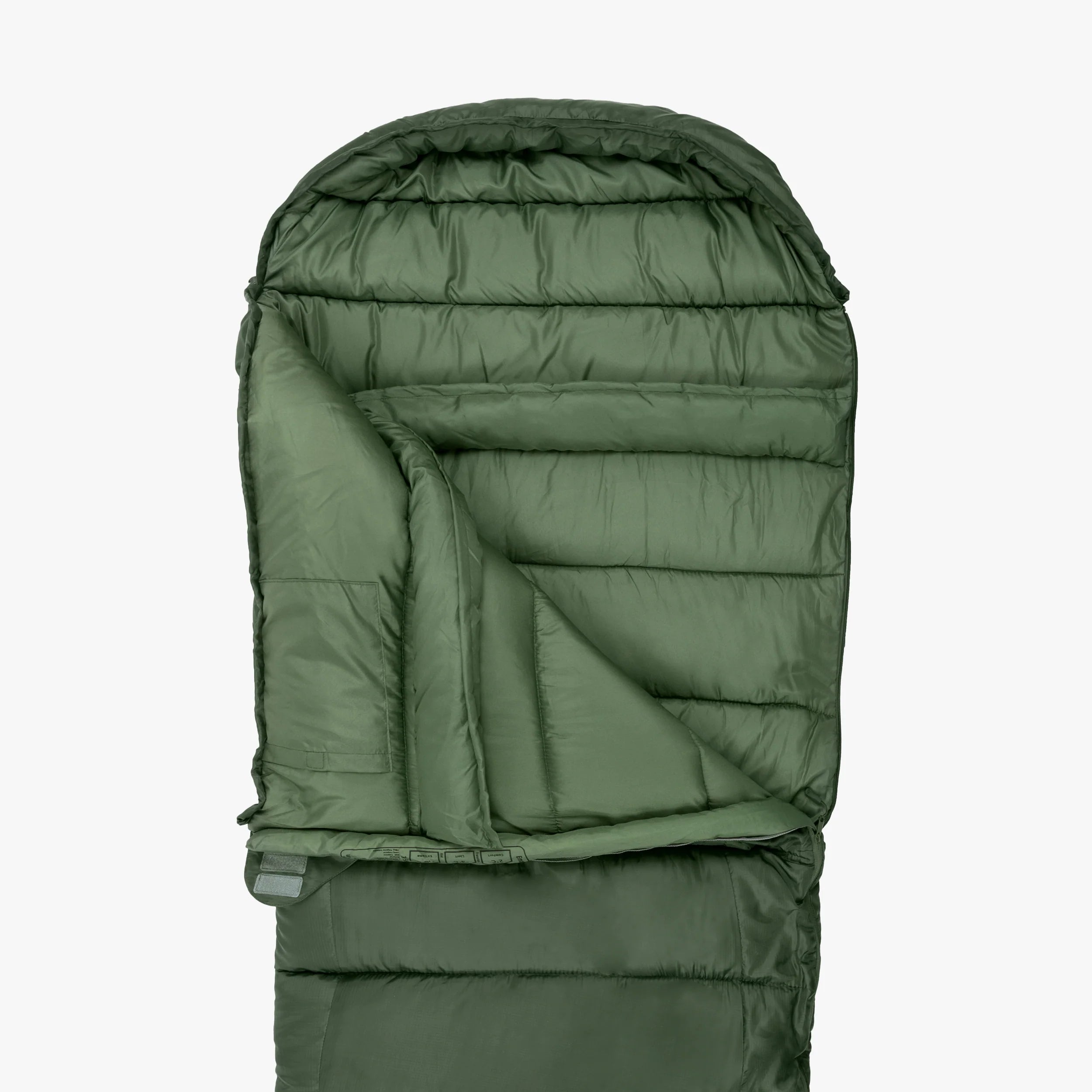 Phoenix Ember 250 mummy sleeping bag in green, showcasing lightweight synthetic insulation and Ripstop shell. Phoenix Ember 250 mummy sleeping bag in green, showcasing lightweight synthetic insulation and Ripstop shell.
