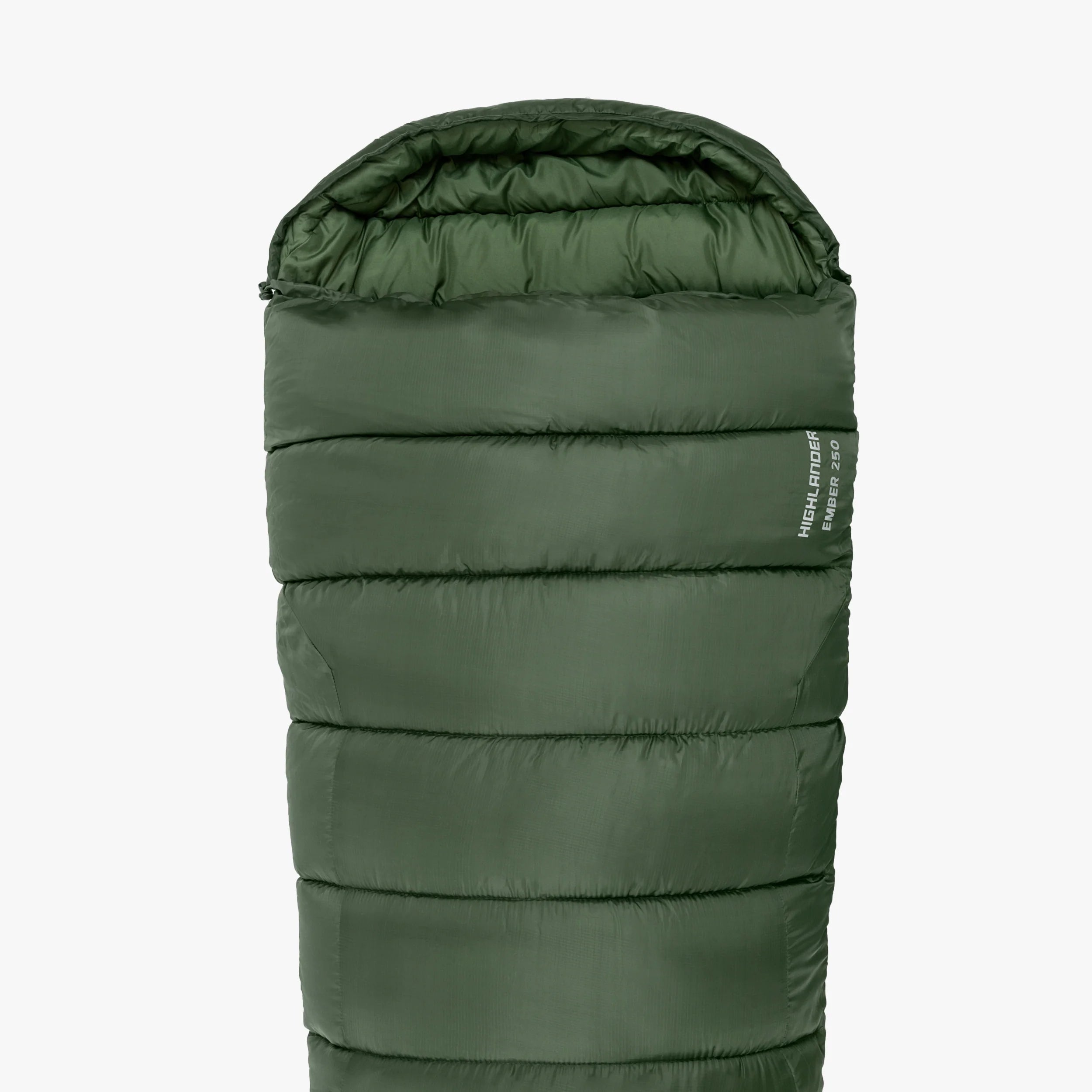 Phoenix Ember 250 mummy sleeping bag in green, featuring a durable Ripstop shell for 3-season outdoor adventures. Phoenix Ember 250 mummy sleeping bag in green, featuring a durable Ripstop shell for 3-season outdoor adventures.