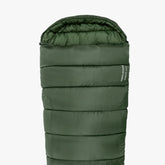 Phoenix Ember 250 mummy sleeping bag in green, featuring a durable Ripstop shell for 3-season outdoor adventures.