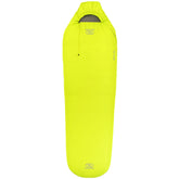 ZETA 50 Summer Sleeping Bag in bright yellow, ideal for warm-weather camping and lightweight travel.