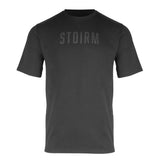 STOIRM HEAVYWEIGHT COTTON T-SHIRT Black Front View