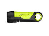 Princeton Tec AMP 1L outdoor lamp in yellow showing compact LED design with carabiner loop for camping