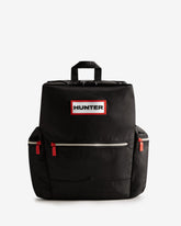 Black Nylon Large Topclip Backpack