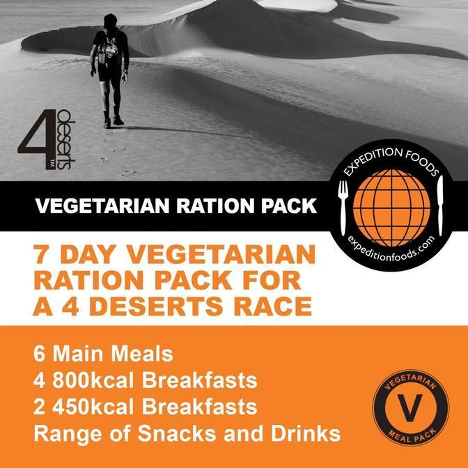 Expedition Foods, Expedition Foods - 4 Deserts 250km Vegetarian Nutrition Pack, Day Ration Packs, Wylies Outdoor World,