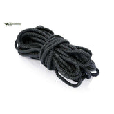 DD Hammocks 10m black cord, ideal for suspending tarps and versatile camping uses.