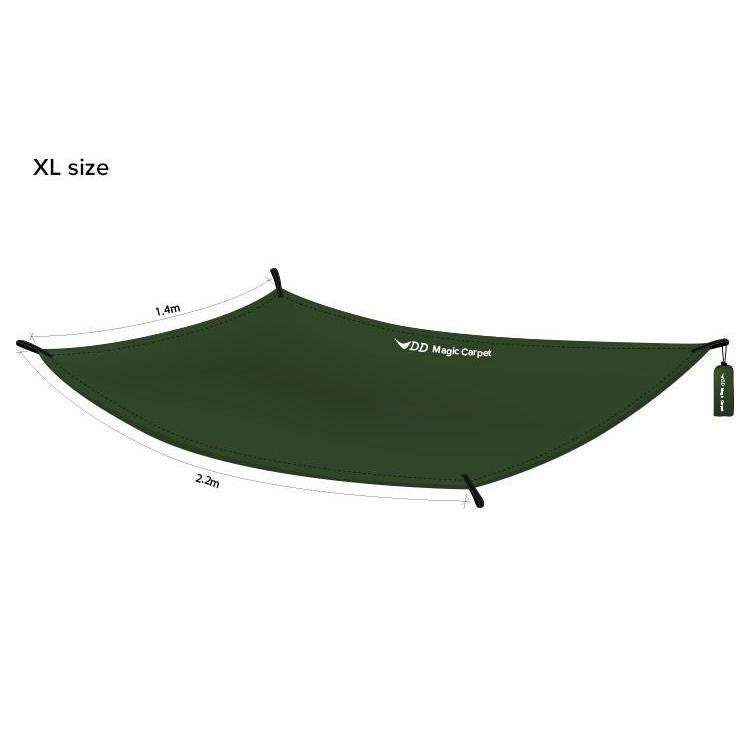 DD Hammocks Magic Carpet XL size shown with dimensions for a versatile camping accessory. DD Hammocks Magic Carpet XL size shown with dimensions for a versatile camping accessory.