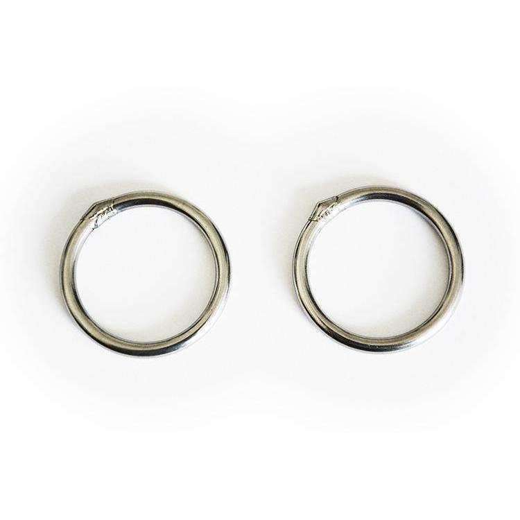 Stainless steel hammock rings for DD Hammocks, strong and durable, 4.8cm diameter, set of 2, lightweight at 64g. Stainless steel hammock rings for DD Hammocks, strong and durable, 4.8cm diameter, set of 2, lightweight at 64g.
