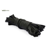 Strong 10m black webbing from DD Hammocks, ideal for hammock suspension and tarp ridgeline use.