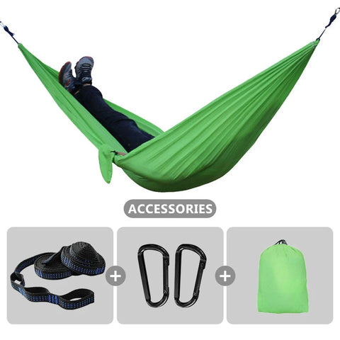 Camping Hammock 260X140Cm Double Portable Hammock with 2 Tree Straps Lightweight Hammocks for Travel Beach Backyard Patio Hiking