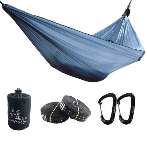 2024 New Ultralight 380T (20D) Outdoor Camping Nylon Hammock Sleep Swing Tree Bed Garden Backyard Protable Hammock Chair