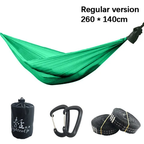 2024 New Ultralight 380T (20D) Outdoor Camping Nylon Hammock Sleep Swing Tree Bed Garden Backyard Protable Hammock Chair
