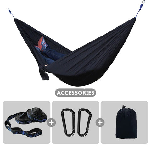 Camping Hammock 260X140Cm Double Portable Hammock with 2 Tree Straps Lightweight Hammocks for Travel Beach Backyard Patio Hiking