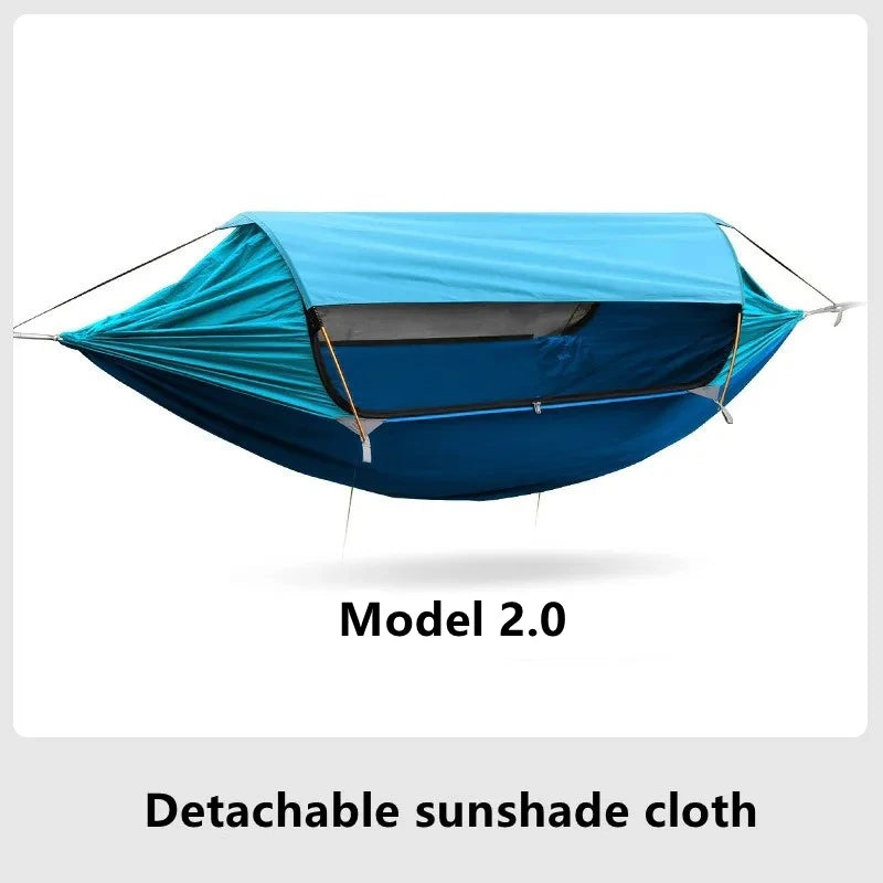 Traveler Hammock Outdoor anti Roll and anti Mosquito Hammock Double Person Sunshade Camping Hammock with Mosquito Net
