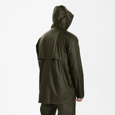 Deerhunter Men's Hurricane Rain Jacket Art Green Hunting, Jacket on sale at Wylie's Outdoor World UK (Side Angle View)