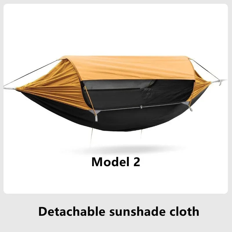 Traveler Hammock Outdoor anti Roll and anti Mosquito Hammock Double Person Sunshade Camping Hammock with Mosquito Net