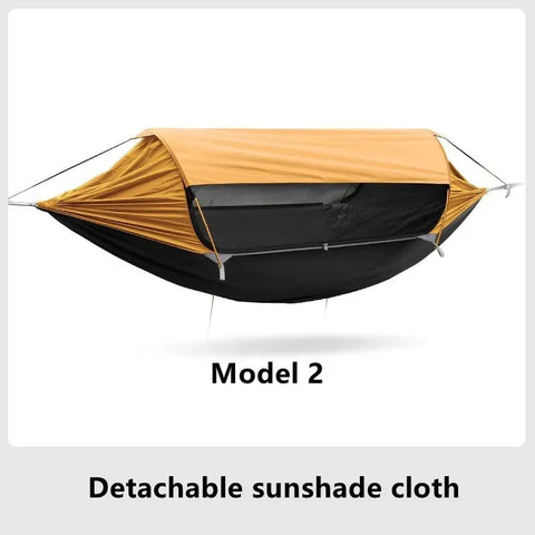 Traveler Hammock Outdoor anti Roll and anti Mosquito Hammock Double Person Sunshade Camping Hammock with Mosquito Net