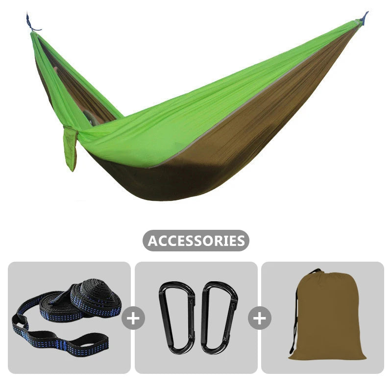 Camping Hammock 260X140Cm Double Portable Hammock with 2 Tree Straps Lightweight Hammocks for Travel Beach Backyard Patio Hiking
