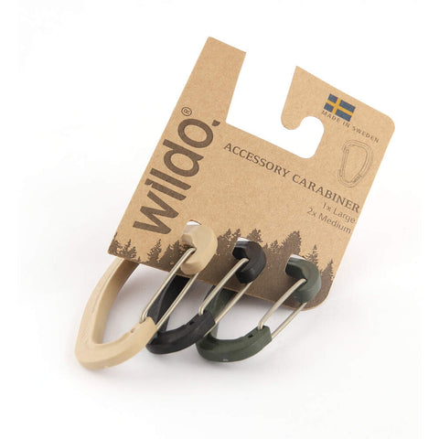 Wildo Accessory Karabiner 3-pce Set - Army