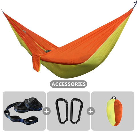 Camping Hammock 260X140Cm Double Portable Hammock with 2 Tree Straps Lightweight Hammocks for Travel Beach Backyard Patio Hiking