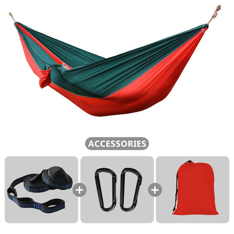 Camping Hammock 260X140Cm Double Portable Hammock with 2 Tree Straps Lightweight Hammocks for Travel Beach Backyard Patio Hiking
