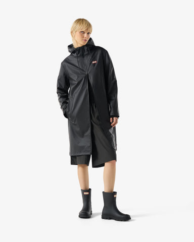 Unisex Black Downpour Andrea PU Rain Coat