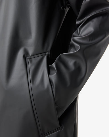 Unisex Black Downpour Andrea PU Rain Coat