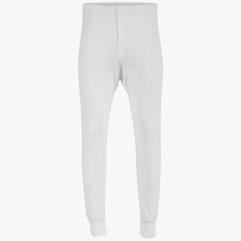 Thermal Long Johns Leggins, Mens,White, 2XL