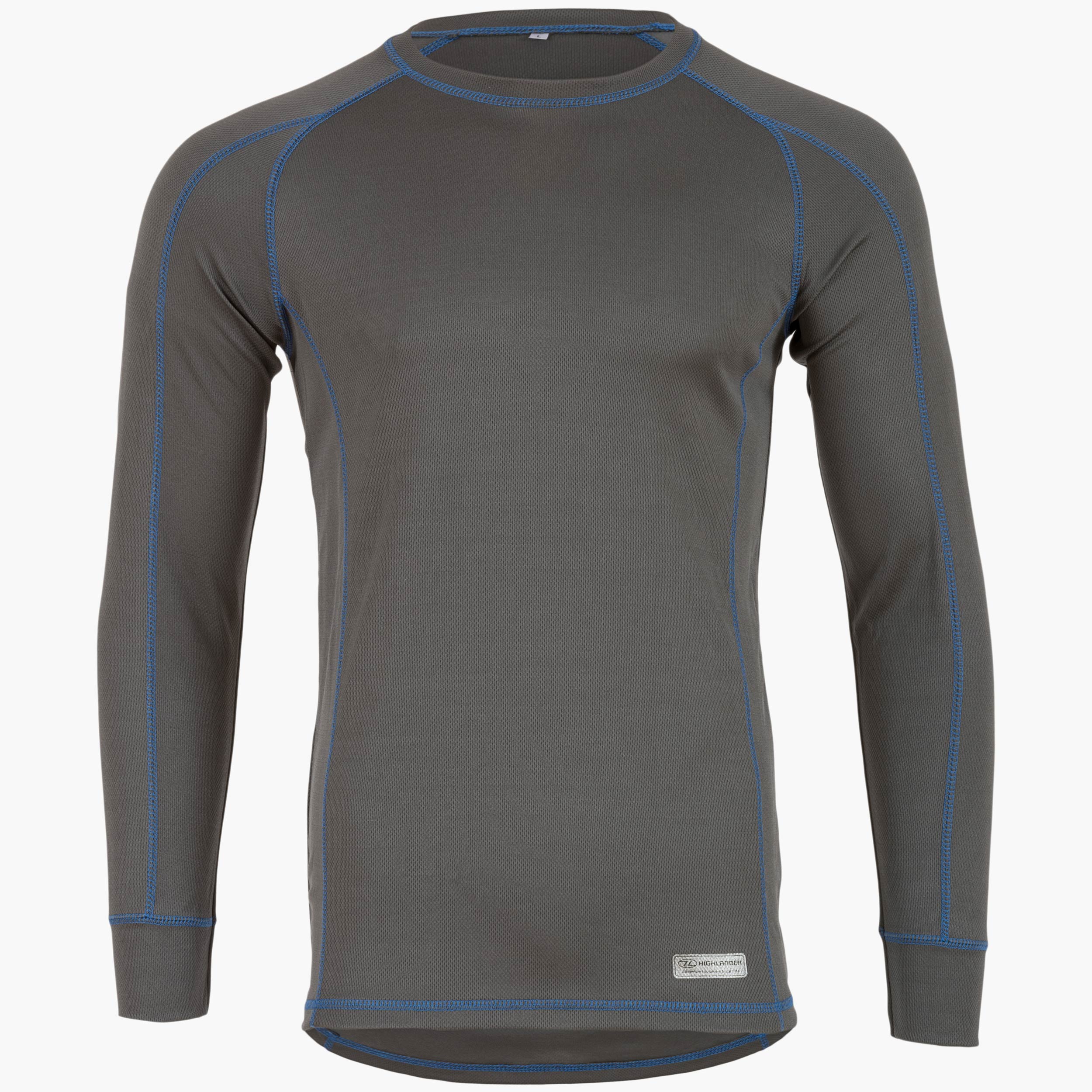 Pro 120 Base Layer Long Sleeve Shirt, Mens, Grey, 2XL