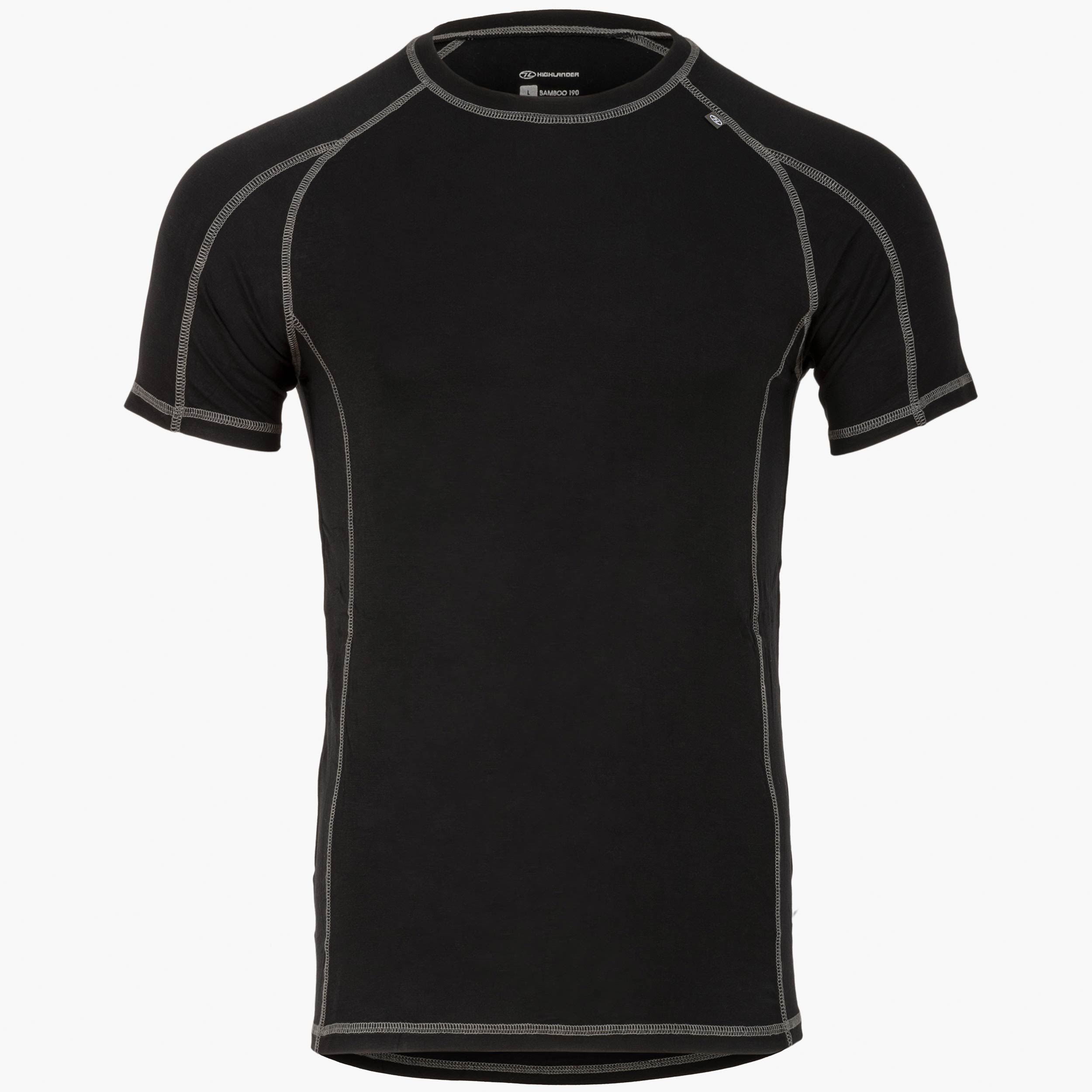 Bamboo Base Layer T-Shirt, Mens, Black, 2XL