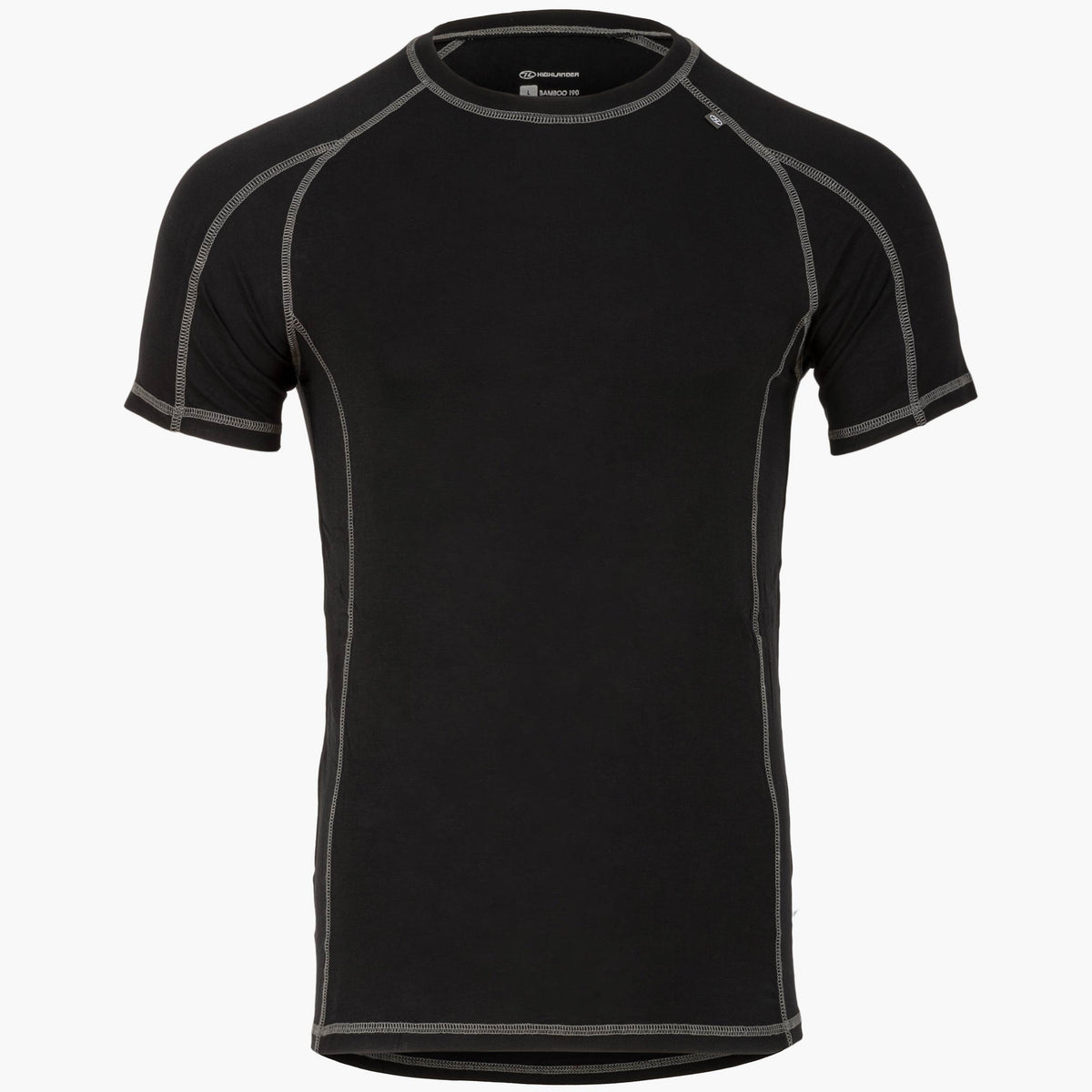 Bamboo Base Layer T-Shirt, Mens, Black, 2XL