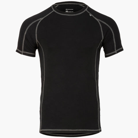 Bamboo Base Layer T-Shirt, Mens, Black, 2XL
