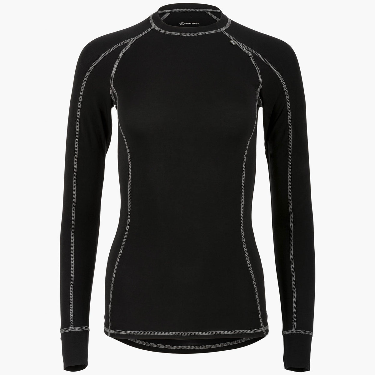Bamboo Base Layer Long Sleeve Shirt, Womens, Black, XS