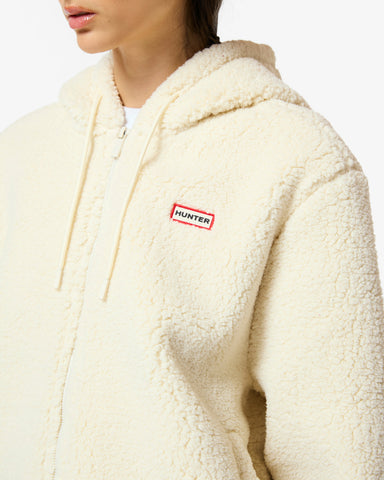 Women's Antique White Bonelle Borg Fleece Hoodie
