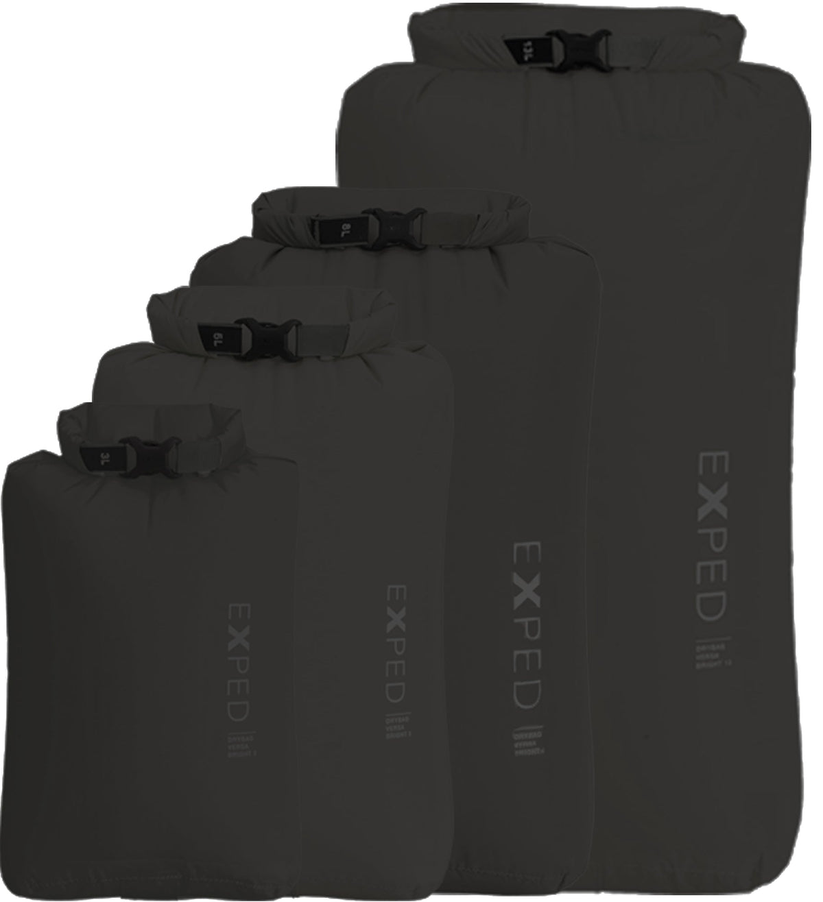 Exped Drybag Versa Bright (3-13L) Set - Black