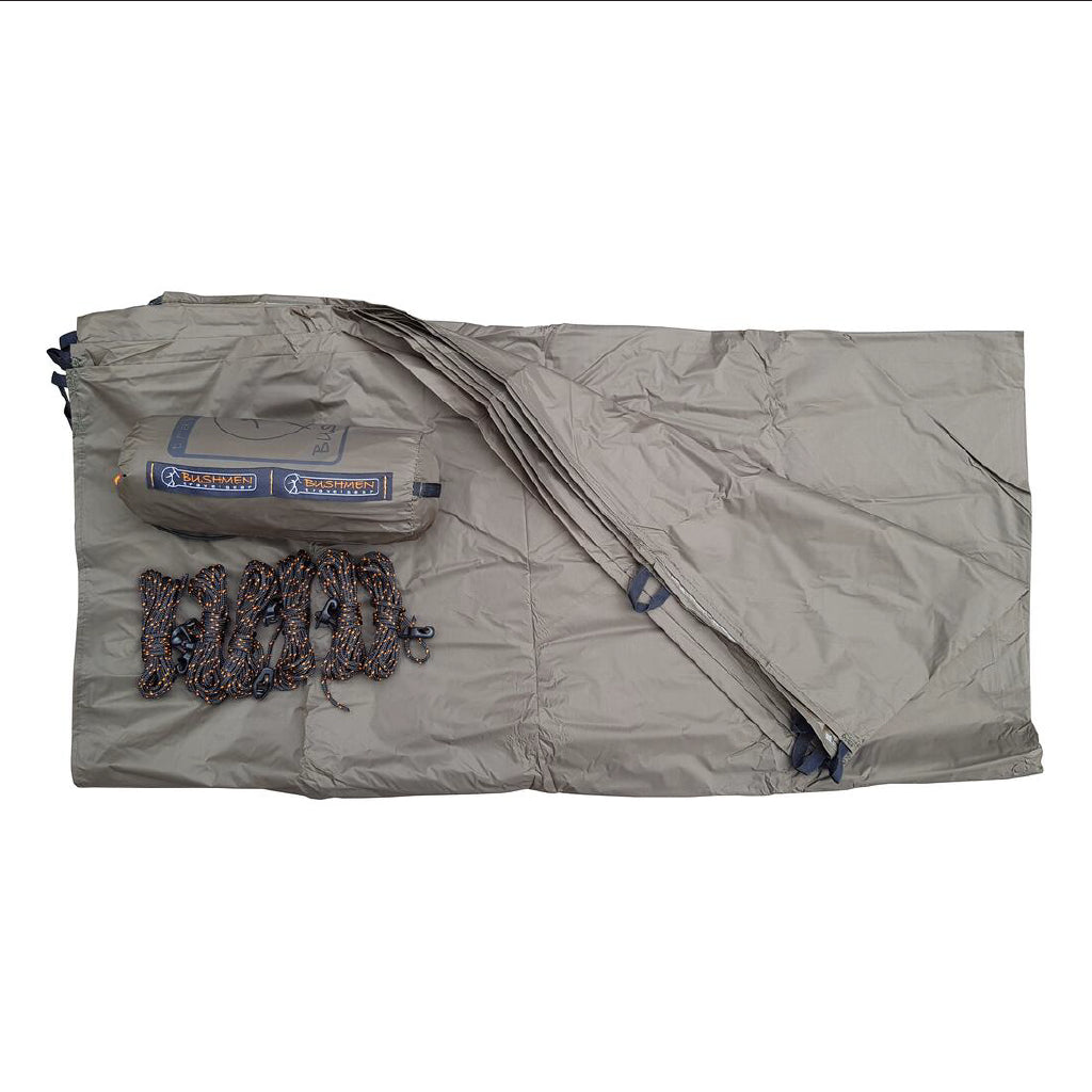 bushmen tarp 3x3 Bushmen Ultralight Tarp 3x3 Lightweight and Compact – Wylies Outdoor World
